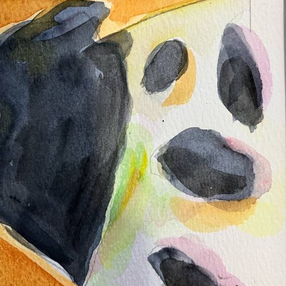 Cow”An Original Watercolor /Mixed Media Painting Matted 5"x7"Victoria Heisler - Picture 6 of 9